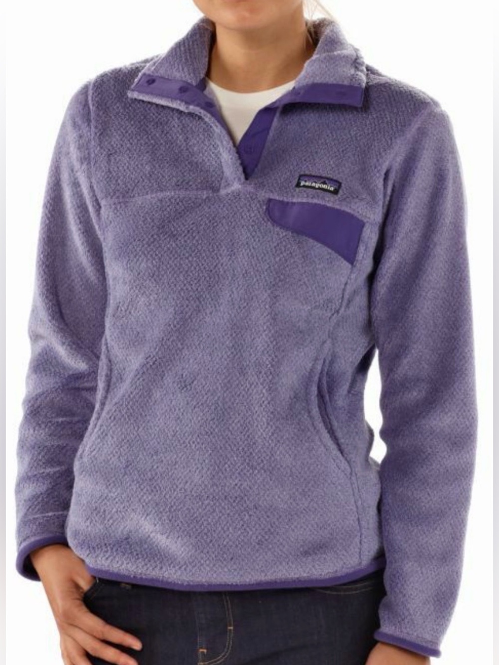 Patagonia Re-Tool Snap-T Pullover Synchilla Fleece in Purple Size Small Like NEW